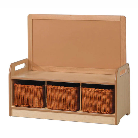 Low Display Storage Unit  With 3 Clear Tubs or Baskets