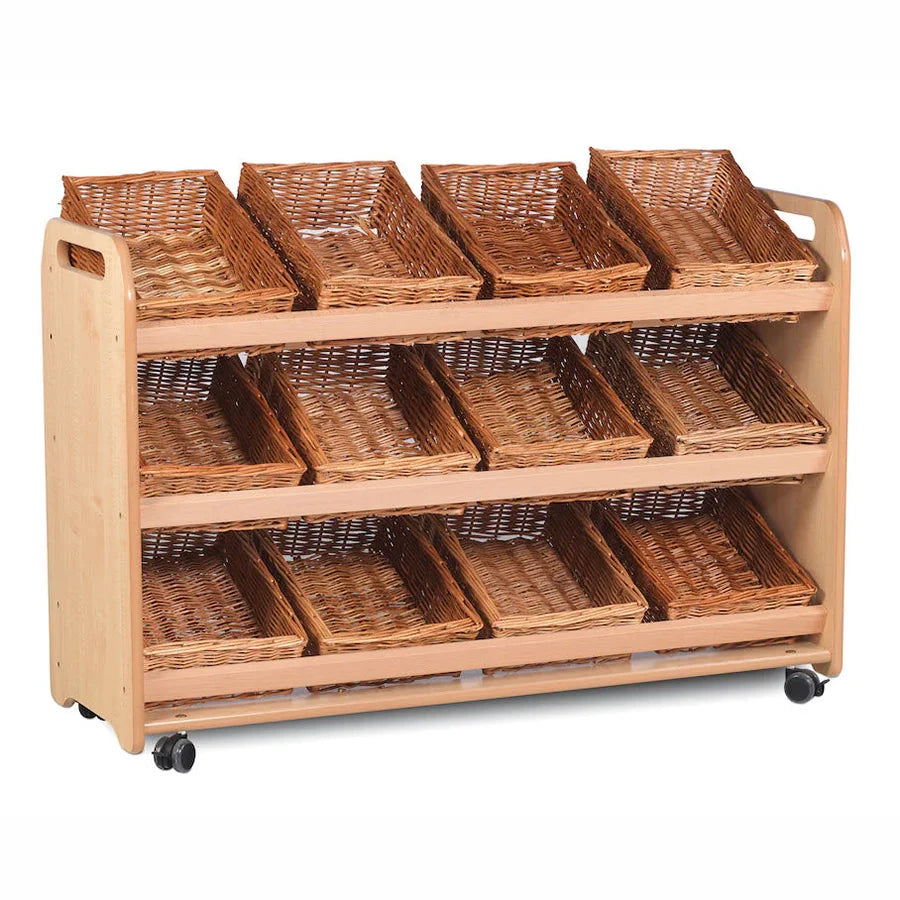 Tilt Tote Storage 12 Clear Tubs or Baskets