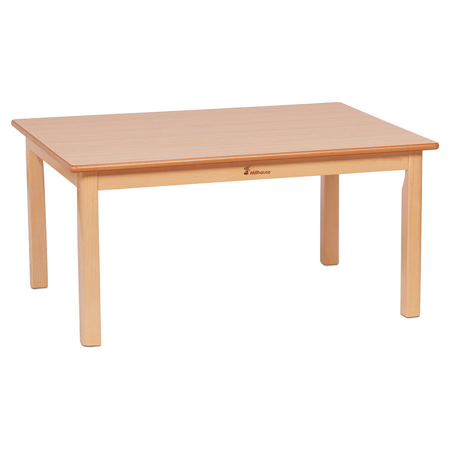 Small Rectangular Table (W960 x D695mm) + 4 Beech Stacking Chairs