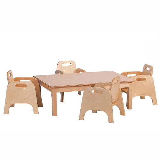 Small Rectangular Table + 4 Sturdy Chairs