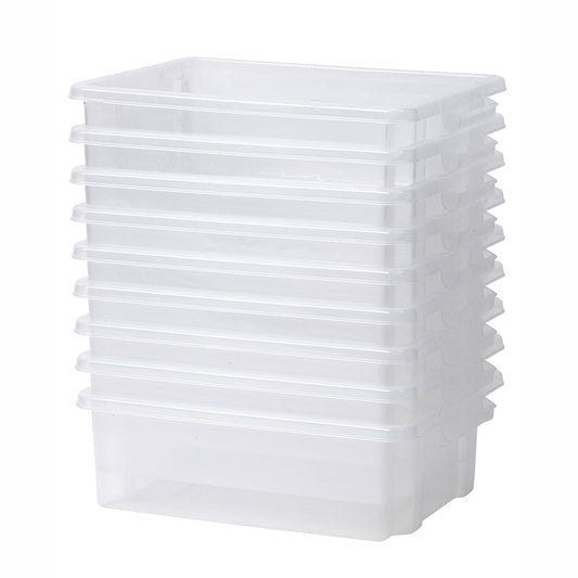Clear Shallow Tubs (Set of 9)