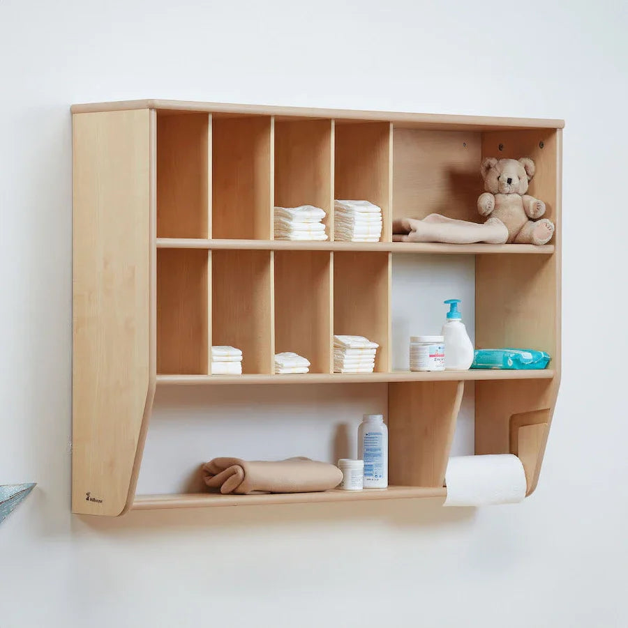 Stepped Baby Changing Unit Plus Wall Storage Unit