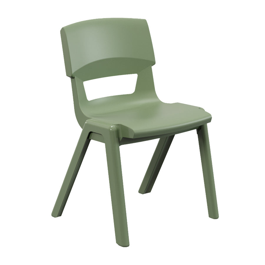 Postura+ One Piece Poly Chair Moss Green