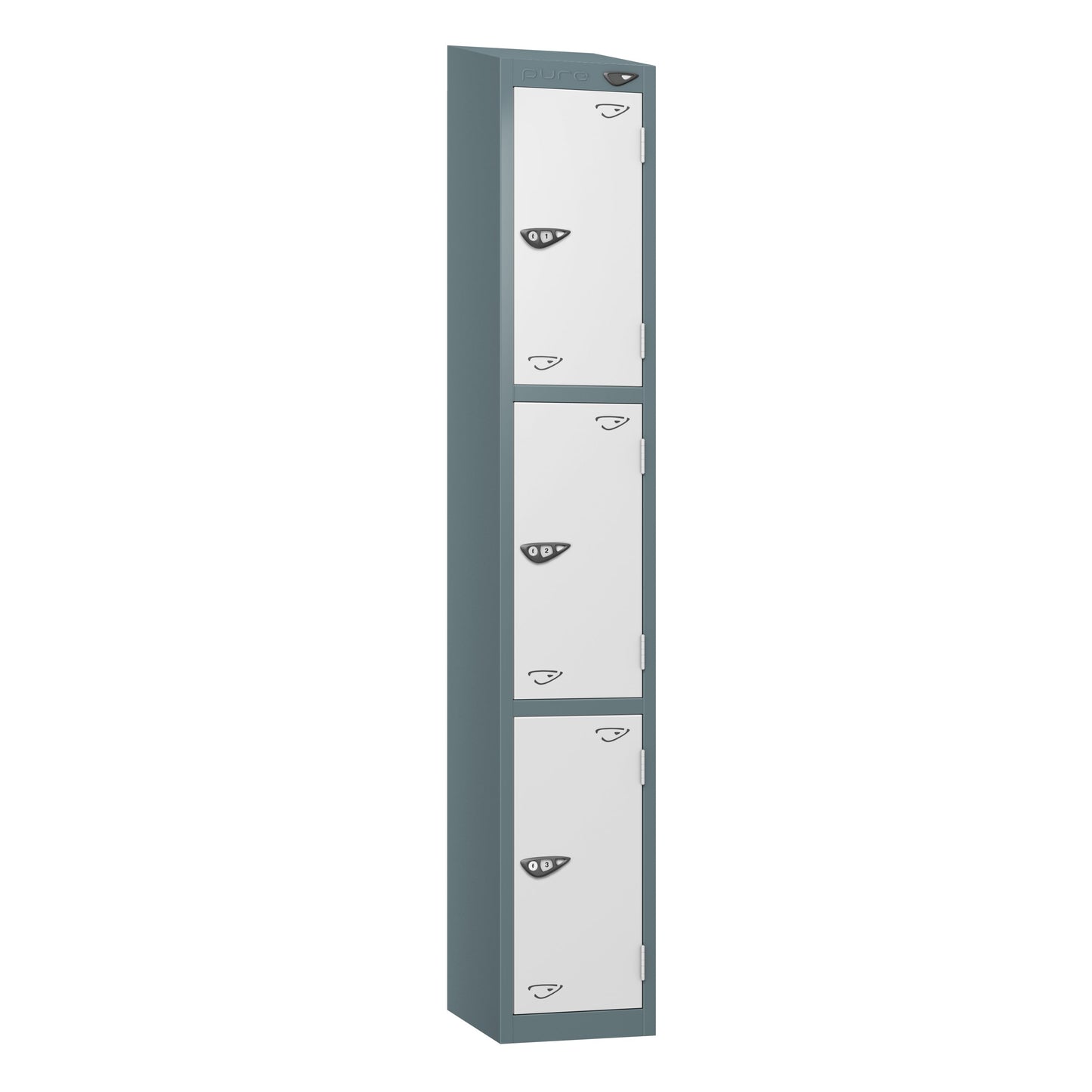 Pure Prime 3 Door Sloping Top Locker H1950/1800xW300xD380mm
