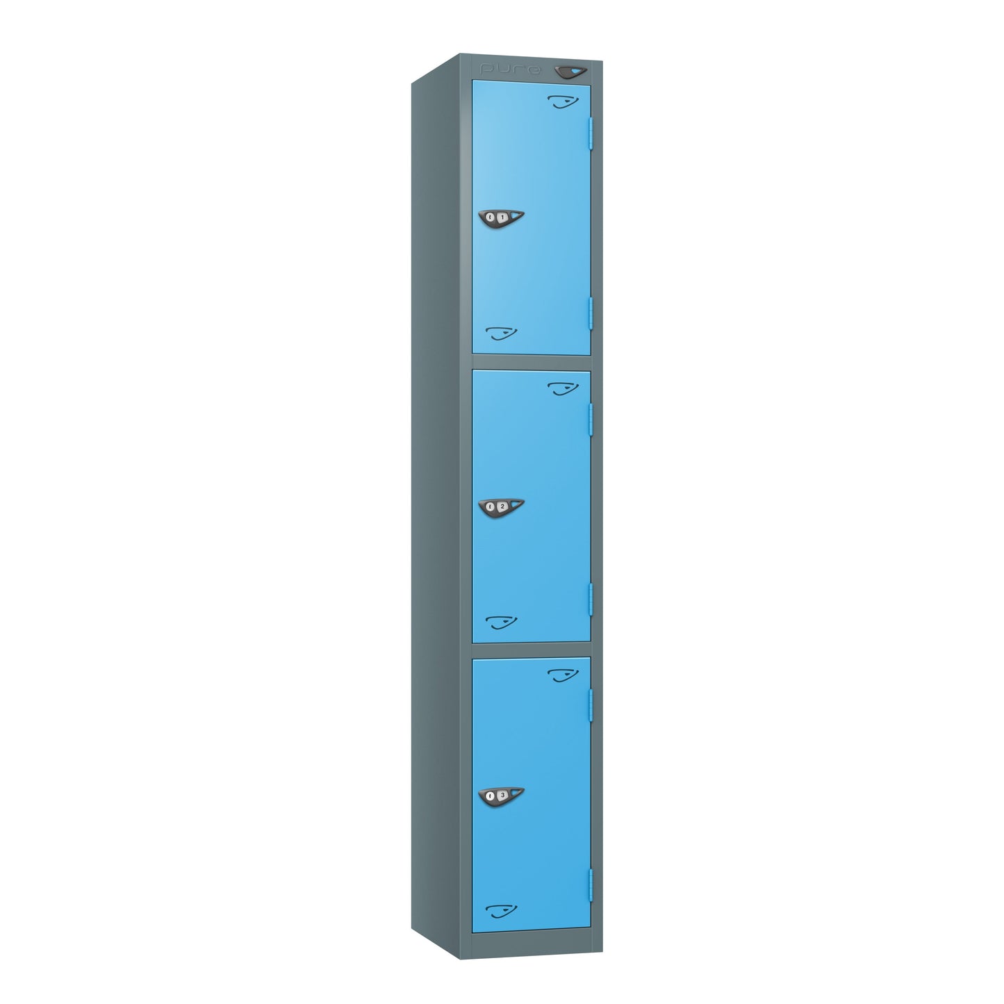 Pure Prime 3 Door Locker H1800xW380xD450mm
