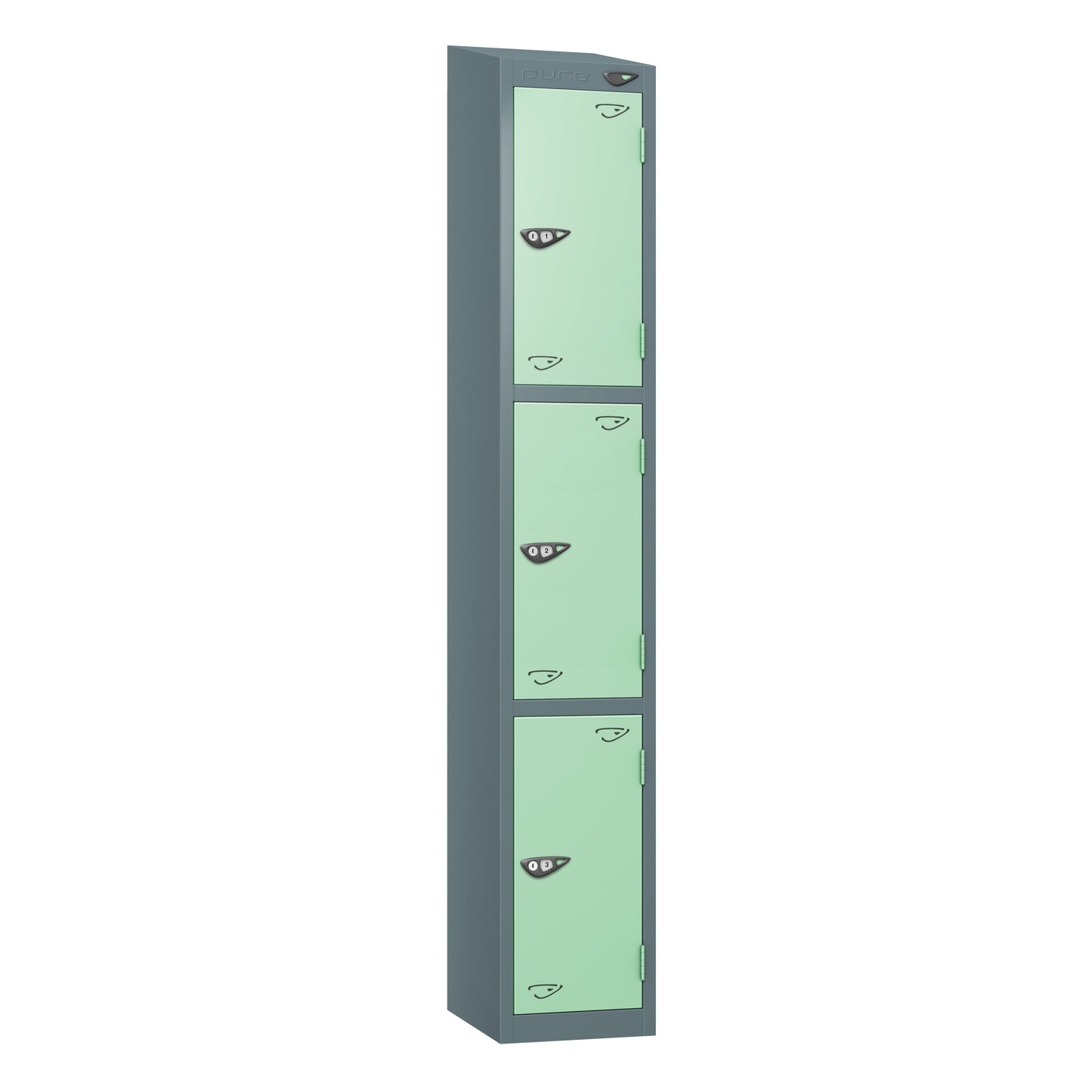 Pure Prime 3 Door Sloping Top Locker H1950/1800xW450xD450mm
