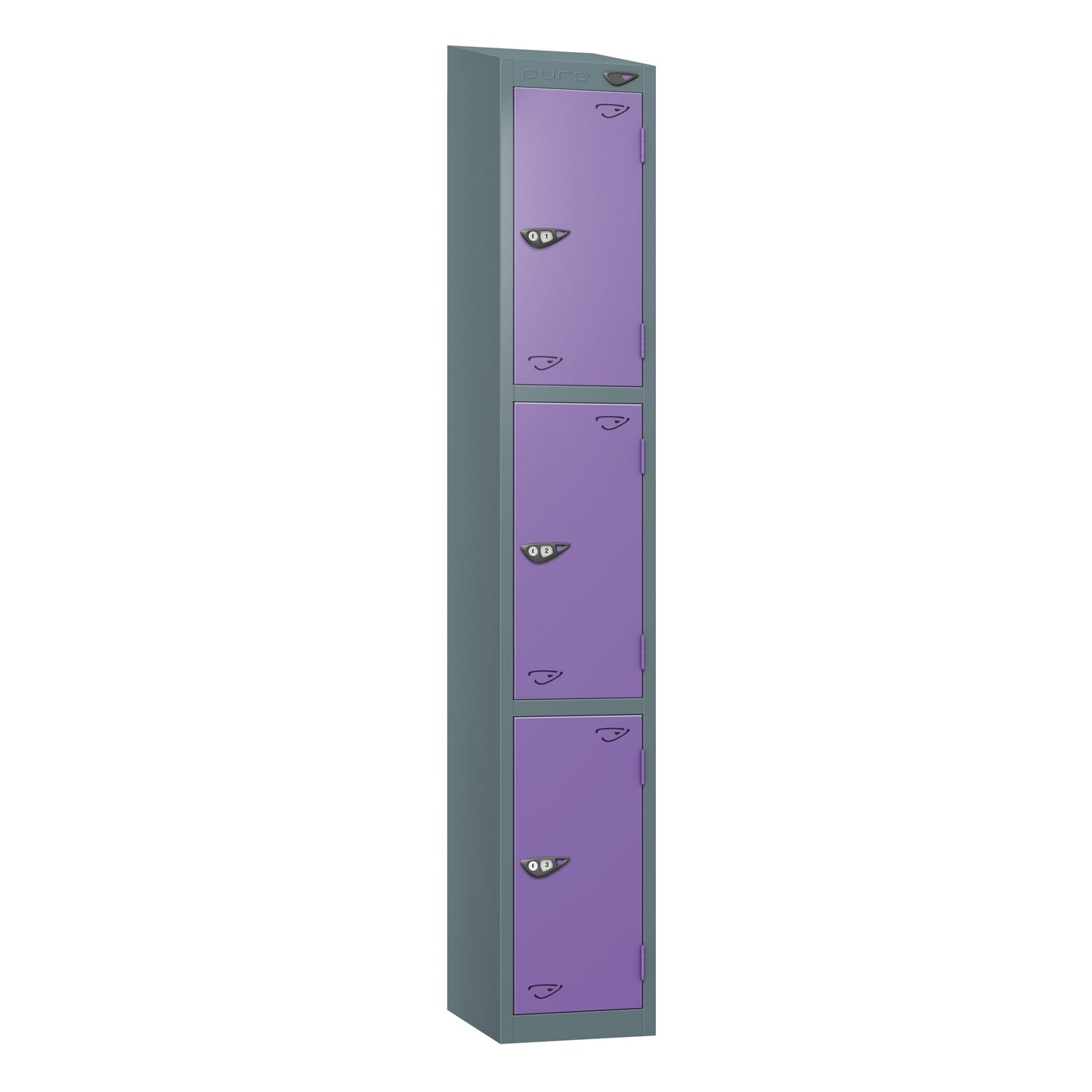 Pure Prime 3 Door Sloping Top Locker H1950/1800xW450xD450mm