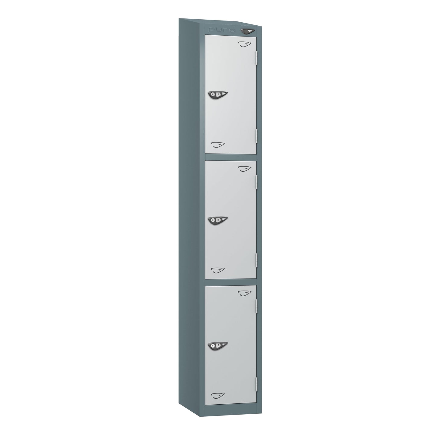 Pure Prime 3 Door Sloping Top Locker H1950/1800xW300xD380mm