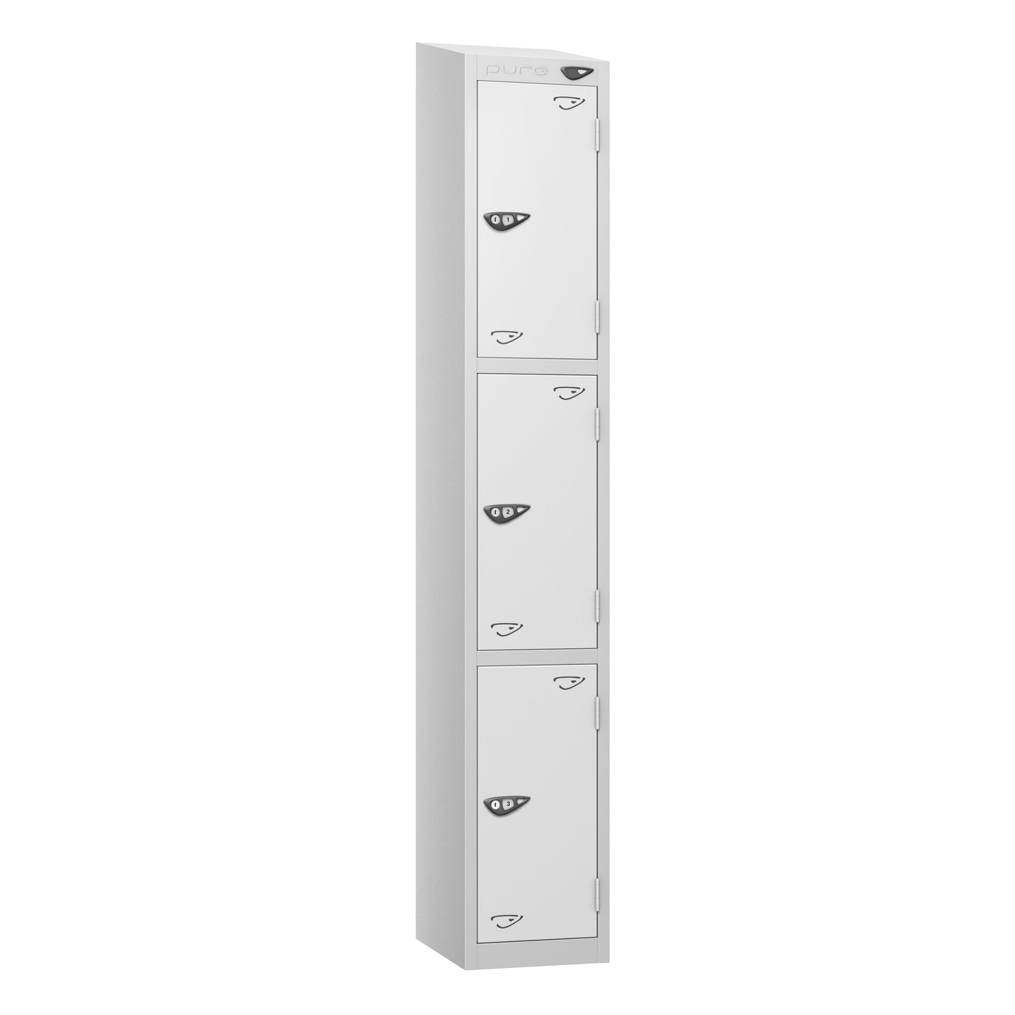 Pure Prime 3 Door Sloping Top Locker H1950/1800xW300xD380mm