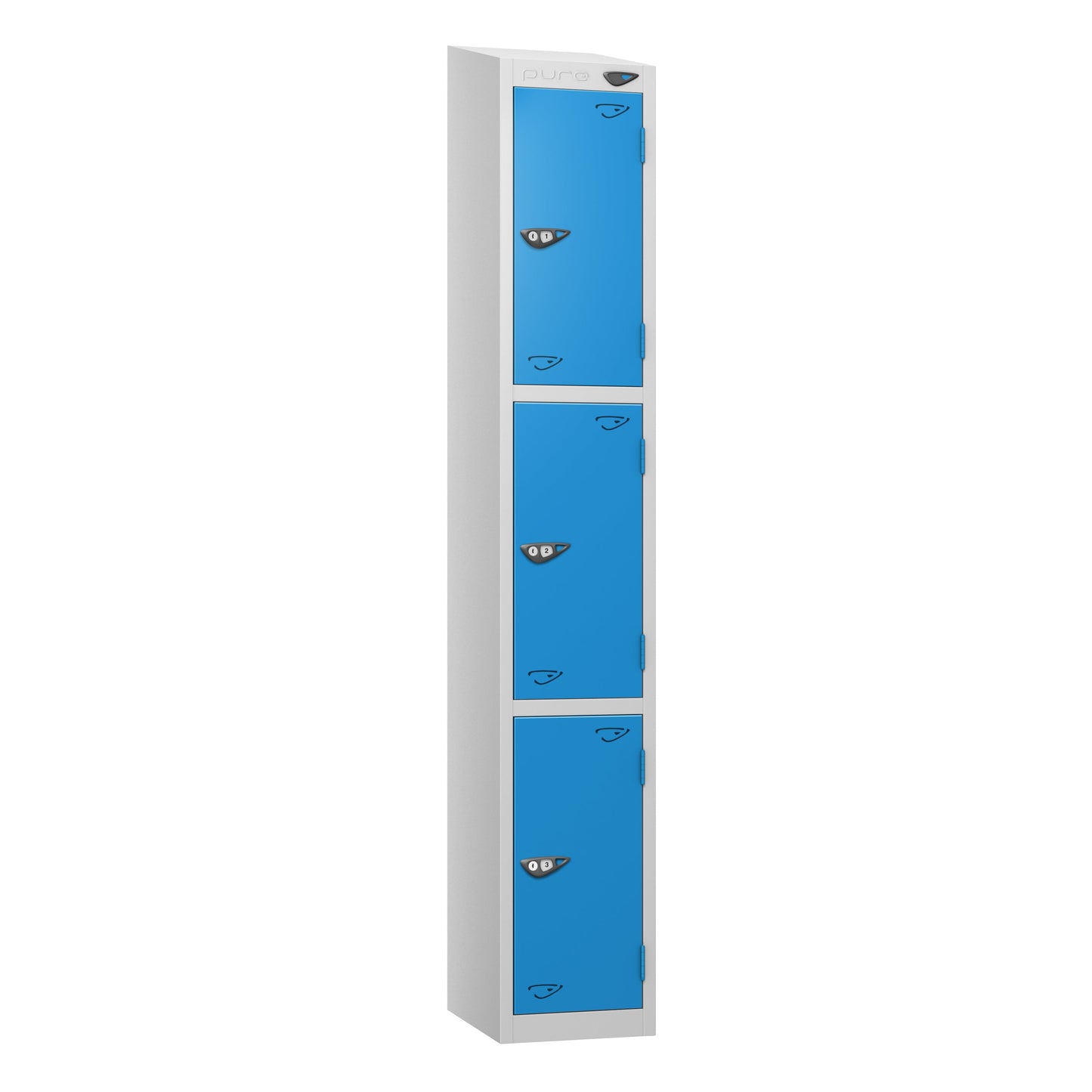 Pure Prime 3 Door Sloping Top Locker H1950/1800xW300xD380mm