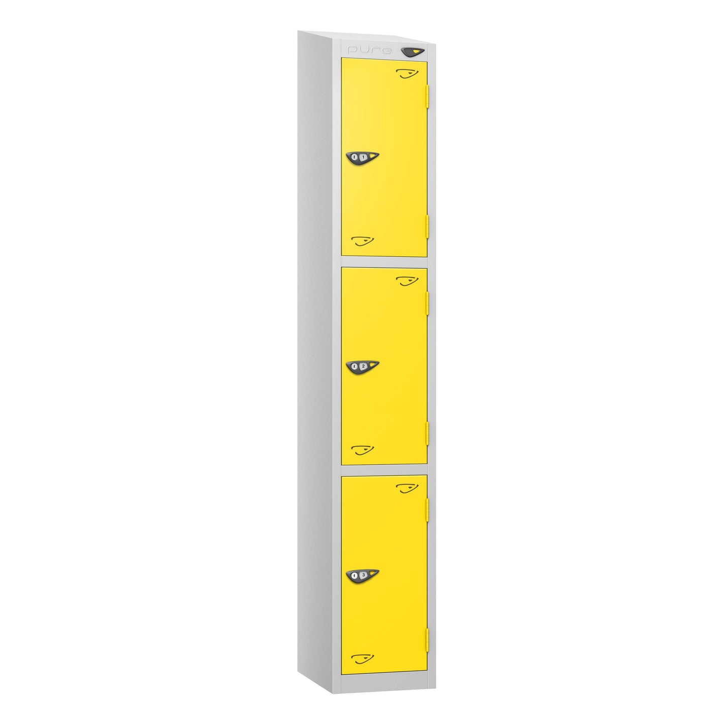 Pure Prime 3 Door Sloping Top Locker H1950/1800xW380xD450mm