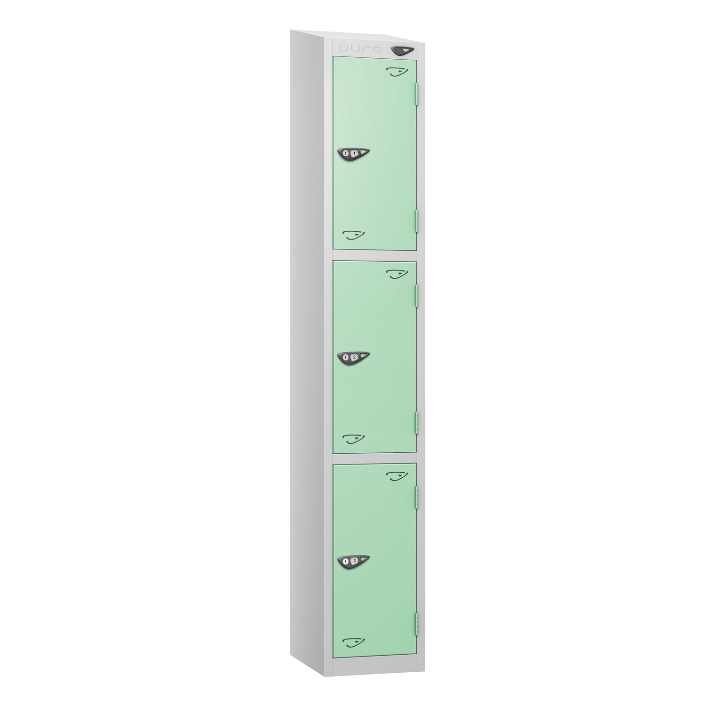 Pure Prime 3 Door Sloping Top Locker H1950/1800xW300xD380mm