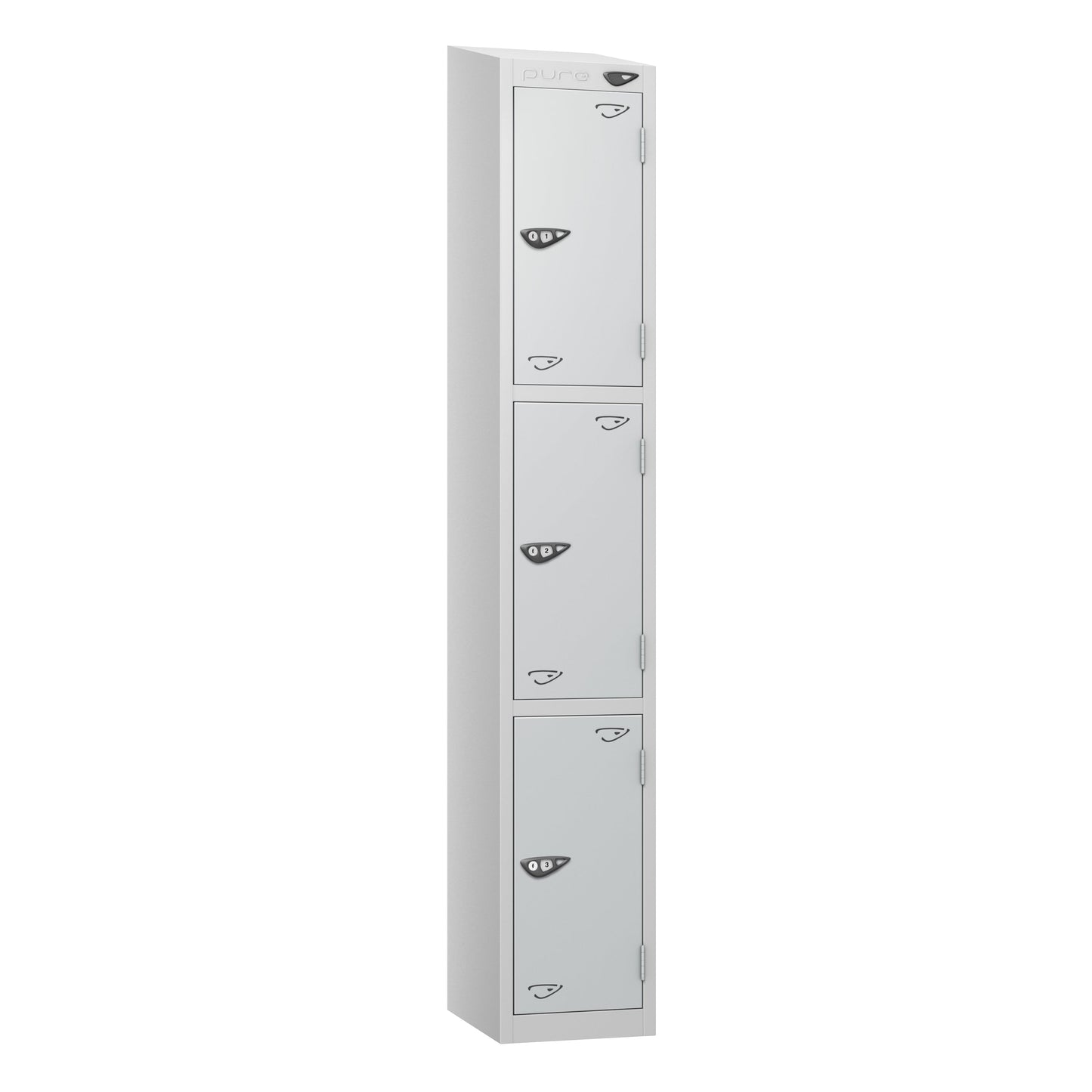 Pure Prime 3 Door Sloping Top Locker H1950/1800xW300xD380mm
