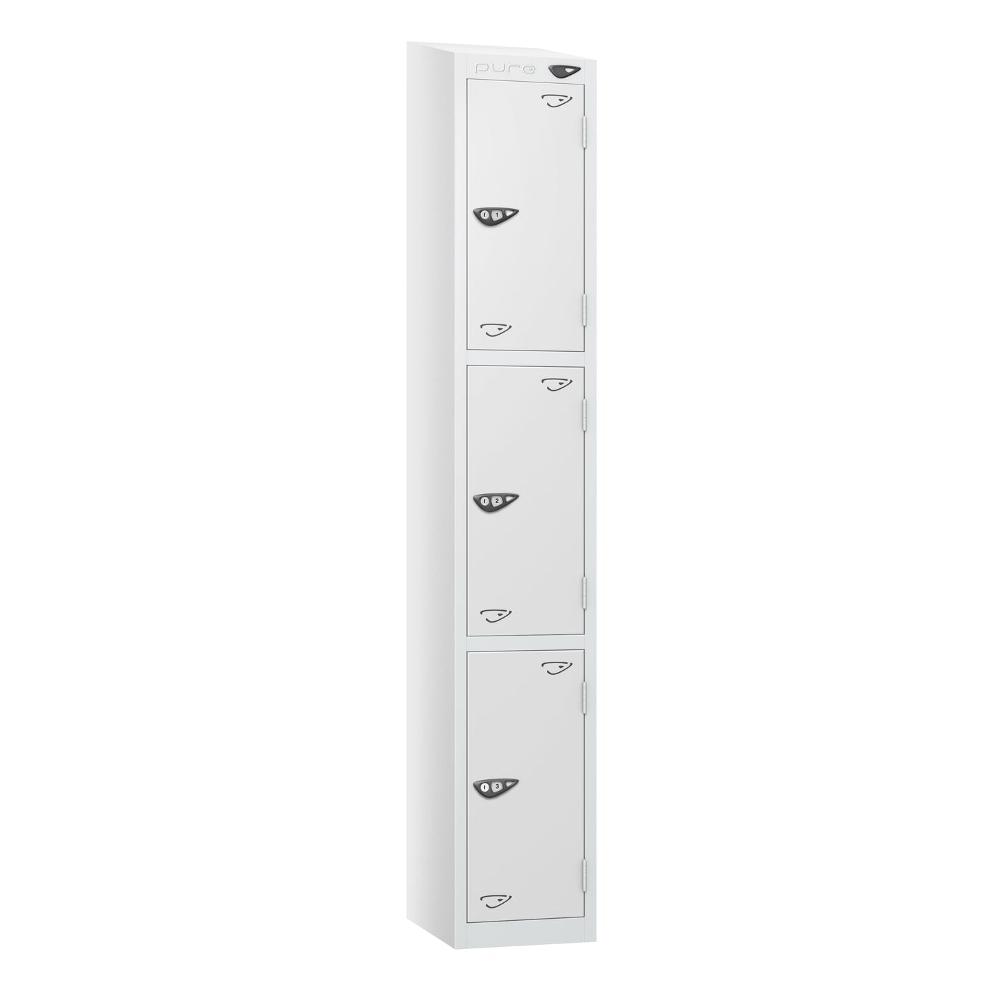 Pure Prime 3 Door Sloping Top Locker H1950/1800xW380xD450mm