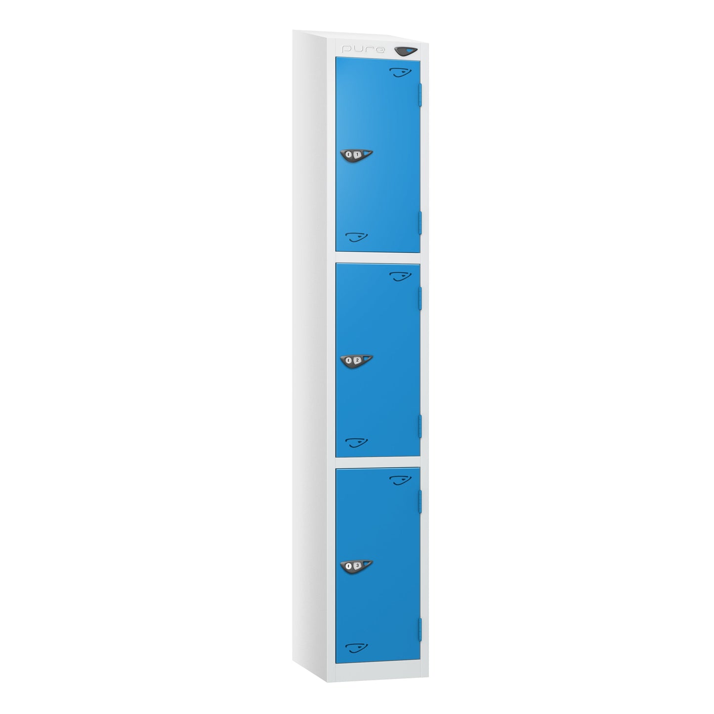 Pure Prime 3 Door Sloping Top Locker H1950/1800xW300xD380mm