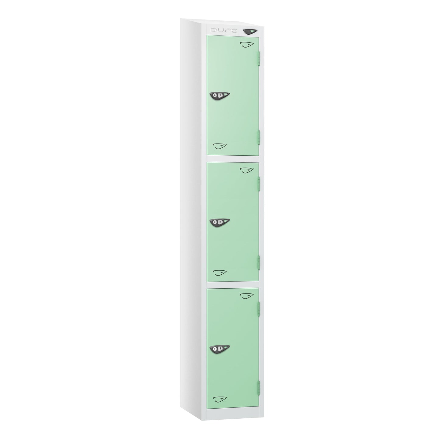Pure Prime 3 Door Sloping Top Locker H1950/1800xW300xD380mm