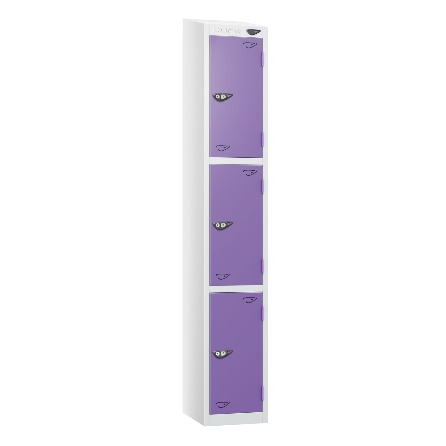 Pure Prime 3 Door Sloping Top Locker H1950/1800xW300xD380mm