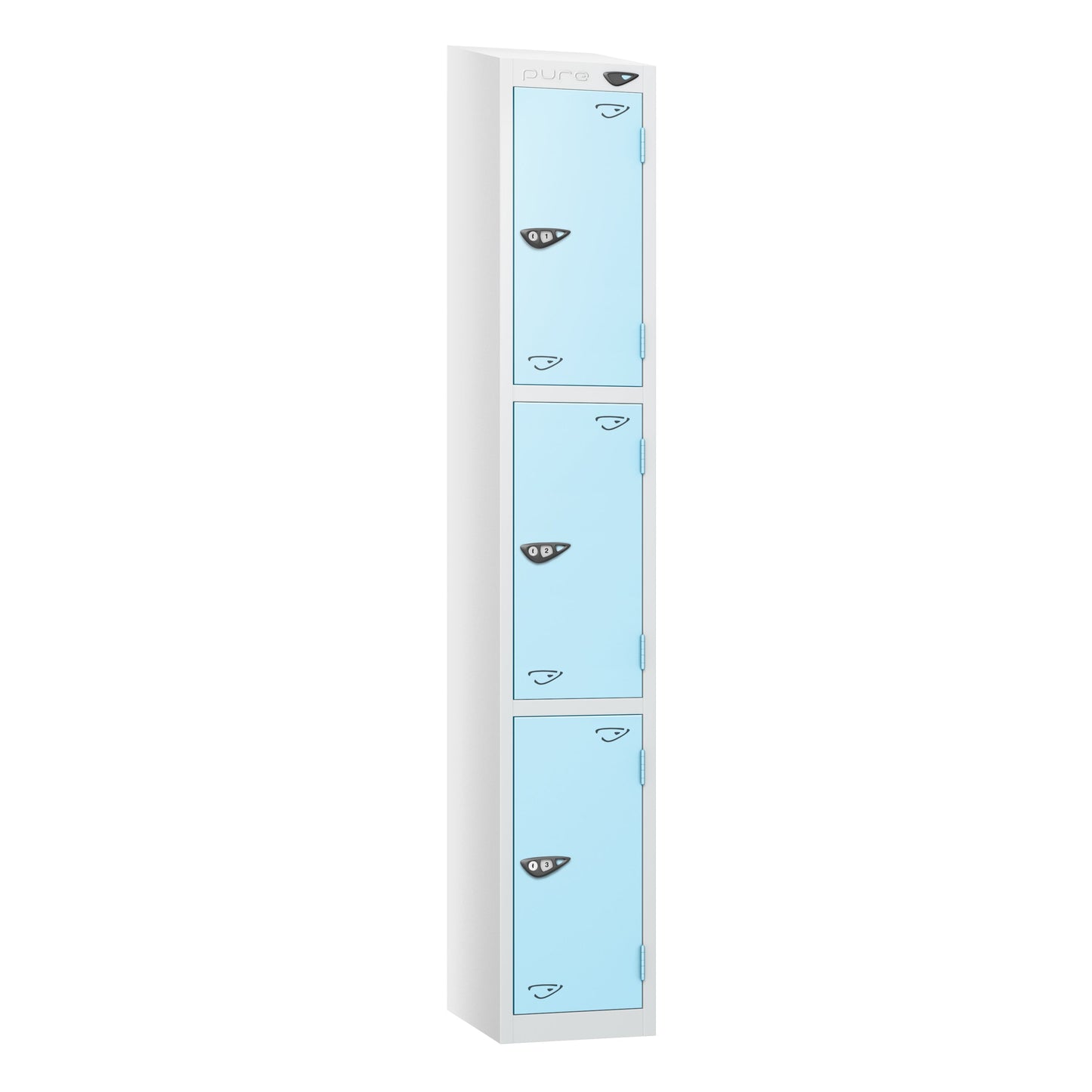 Pure Prime 3 Door Sloping Top Locker H1950/1800xW450xD450mm