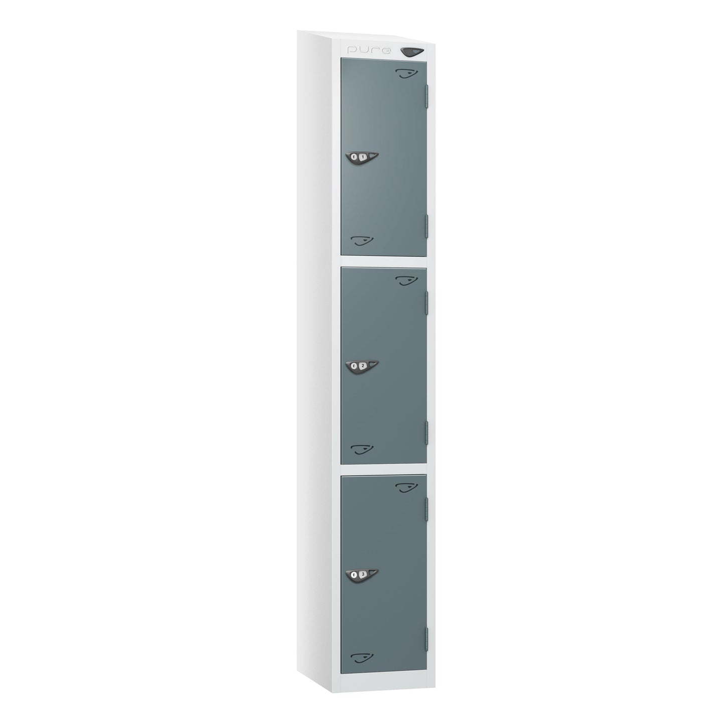 Pure Prime 3 Door Sloping Top Locker H1950/1800xW300xD380mm