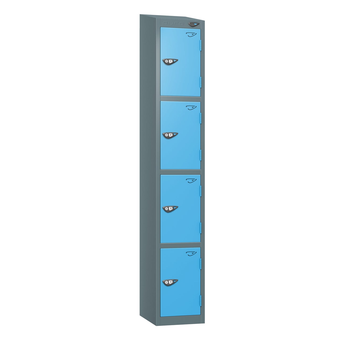 Pure Prime 4 Door Sloping Top Locker H1950/1800xW300xD450mm