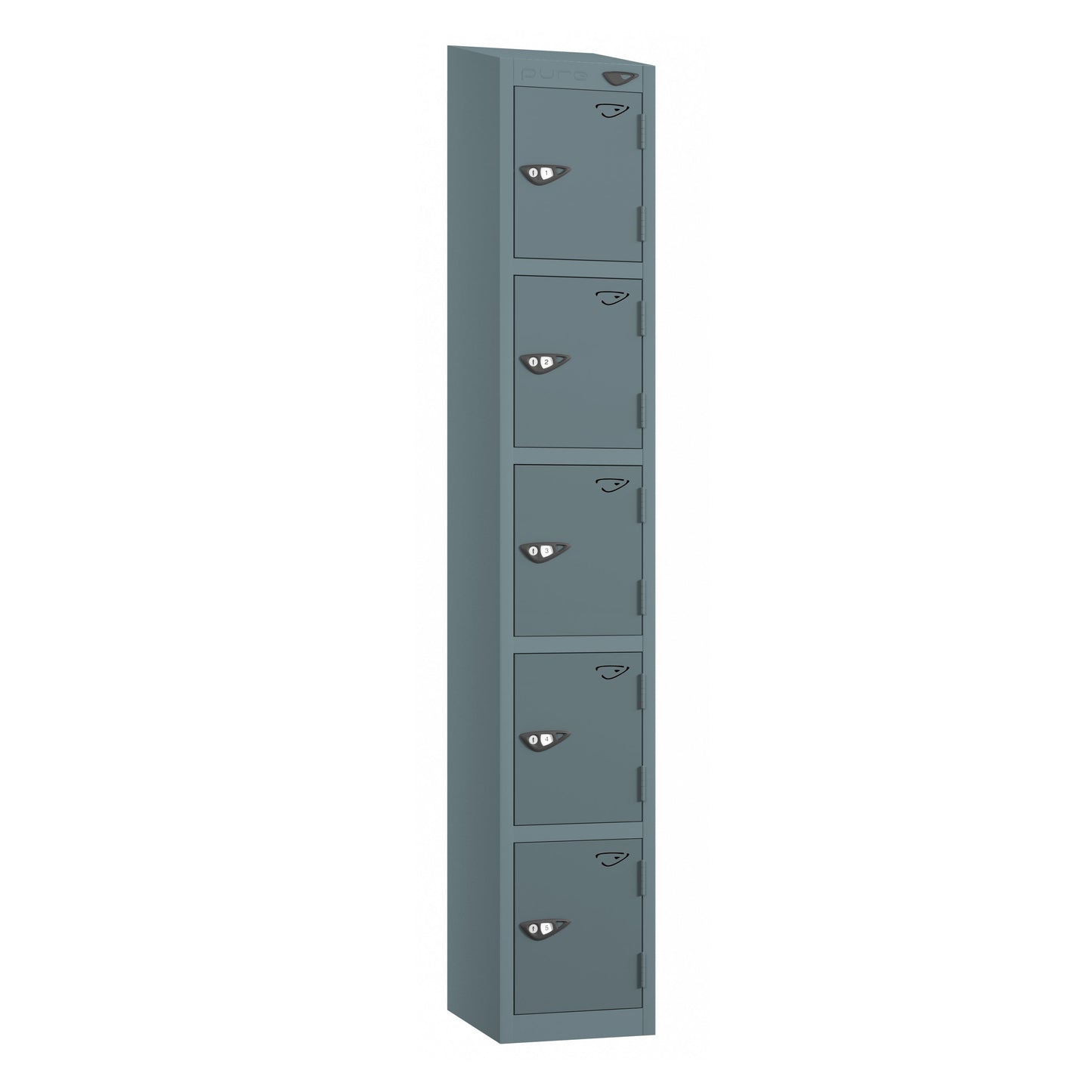 Pure Prime 5 Door Sloping Top Locker H1950/1800xW380xD450mm
