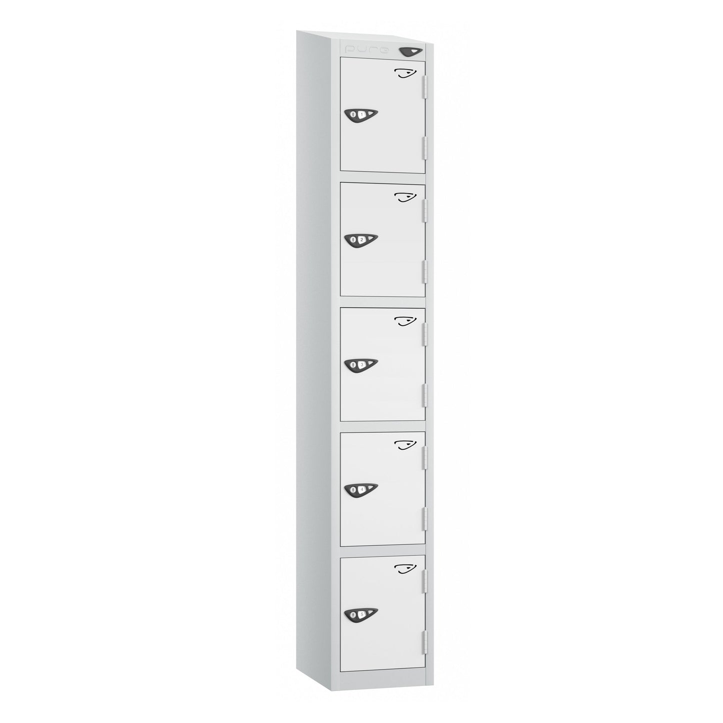 Pure Prime 5 Door Sloping Top Locker H1950/1800xW380xD450mm
