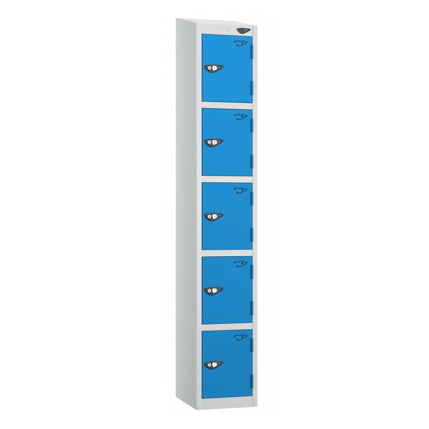 Pure Prime 5 Door Sloping Top Locker H1950/1800xW380xD450mm