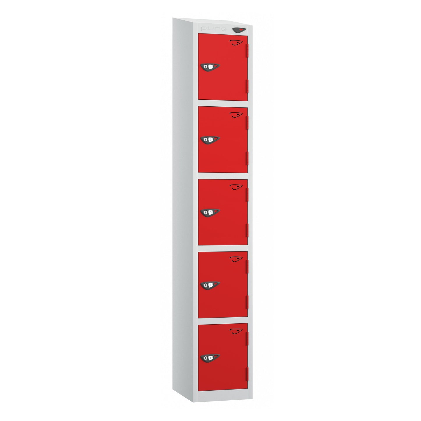 Pure Prime 5 Door Sloping Top Locker H1950/1800xW380xD450mm