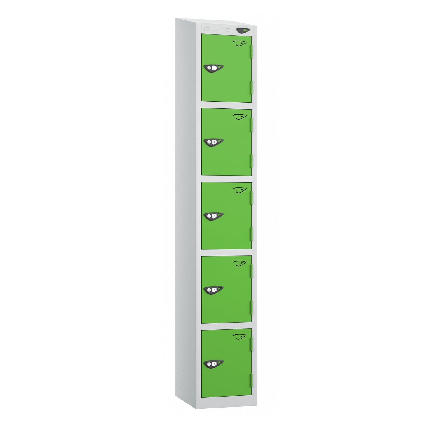 Pure Prime 5 Door Sloping Top Locker H1950/1800xW380xD450mm