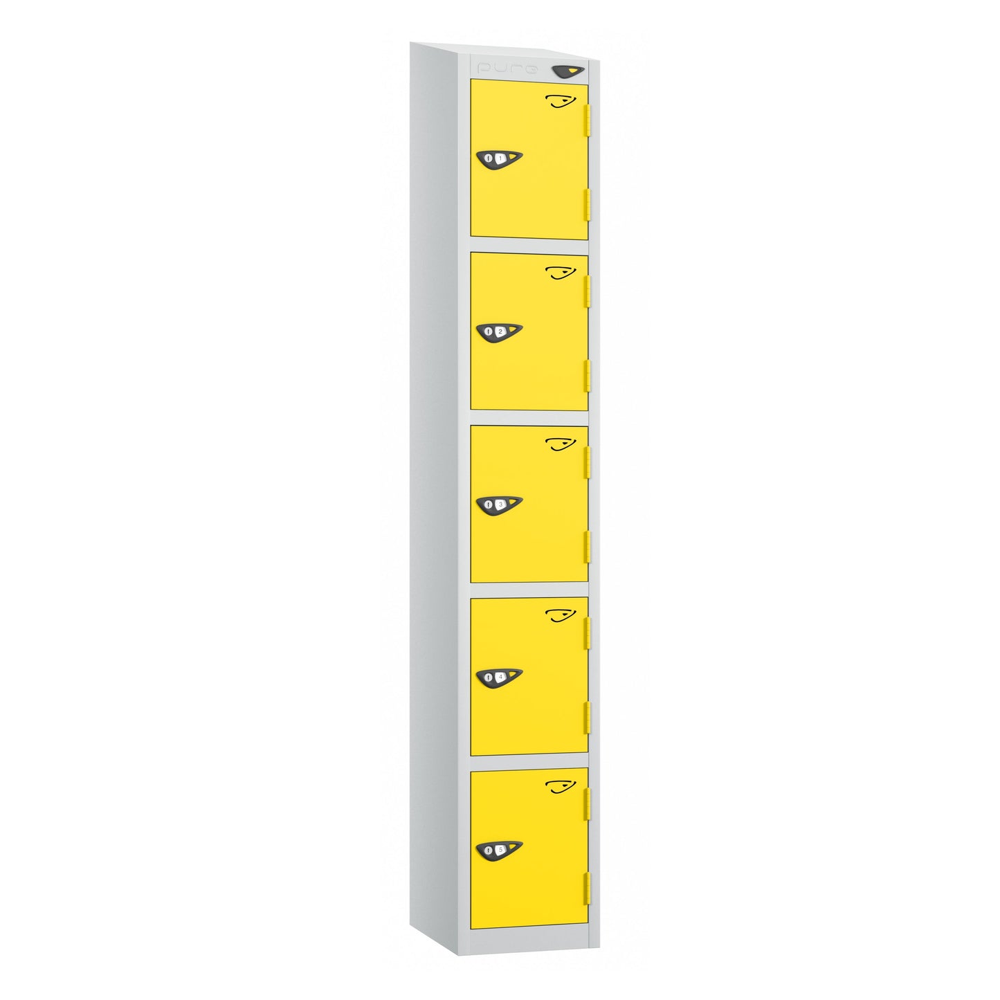 Pure Prime 5 Door Sloping Top Locker H1950/1800xW380xD450mm