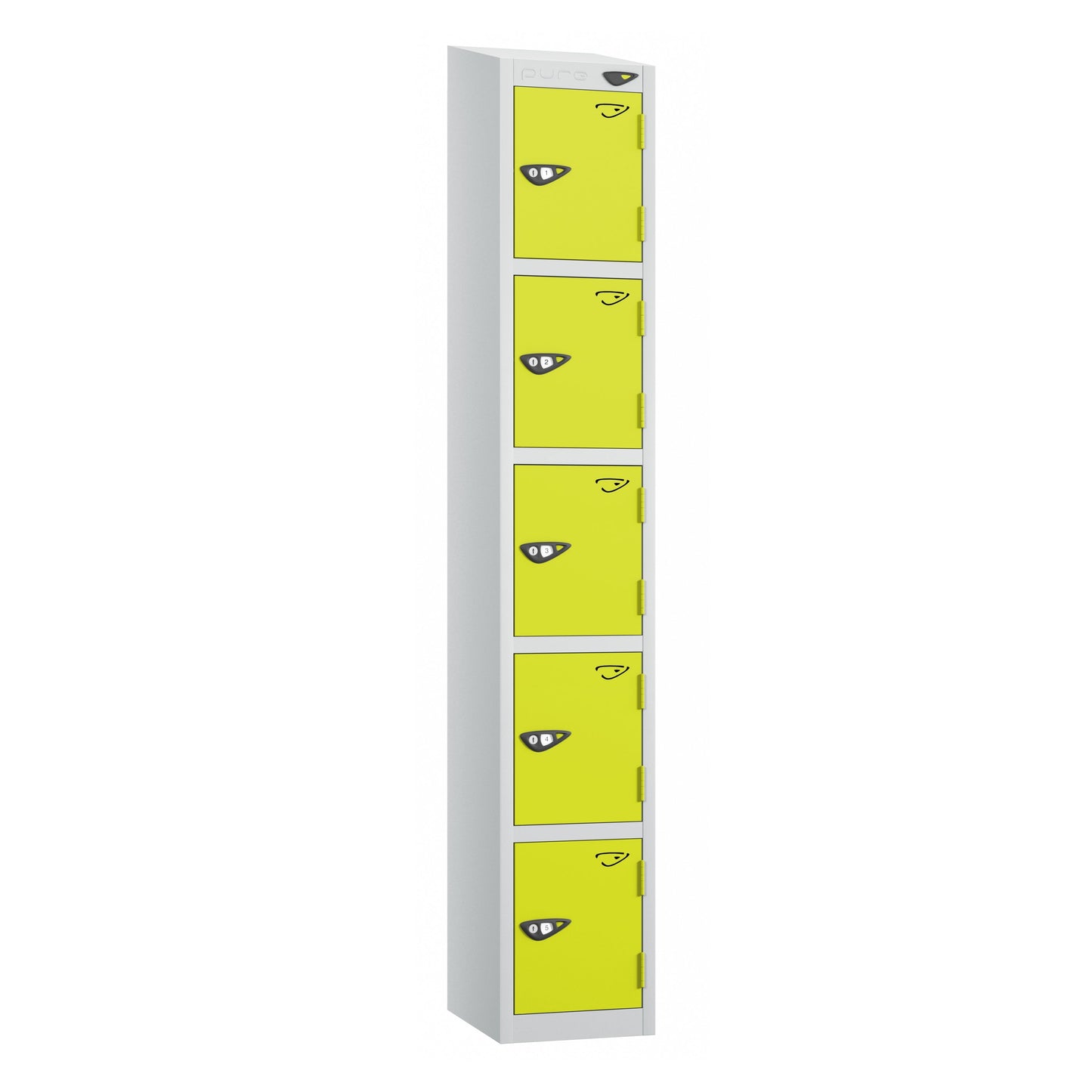 Pure Prime 5 Door Sloping Top Locker H1950/1800xW380xD450mm