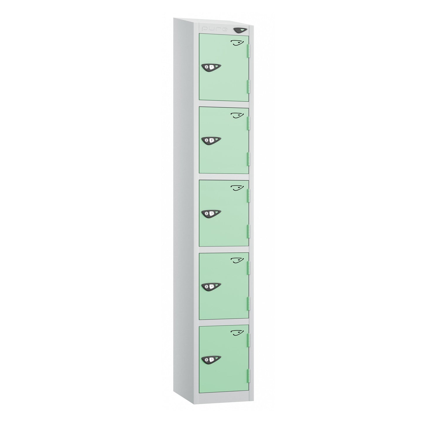 Pure Prime 5 Door Sloping Top Locker H1950/1800xW450xD450mm