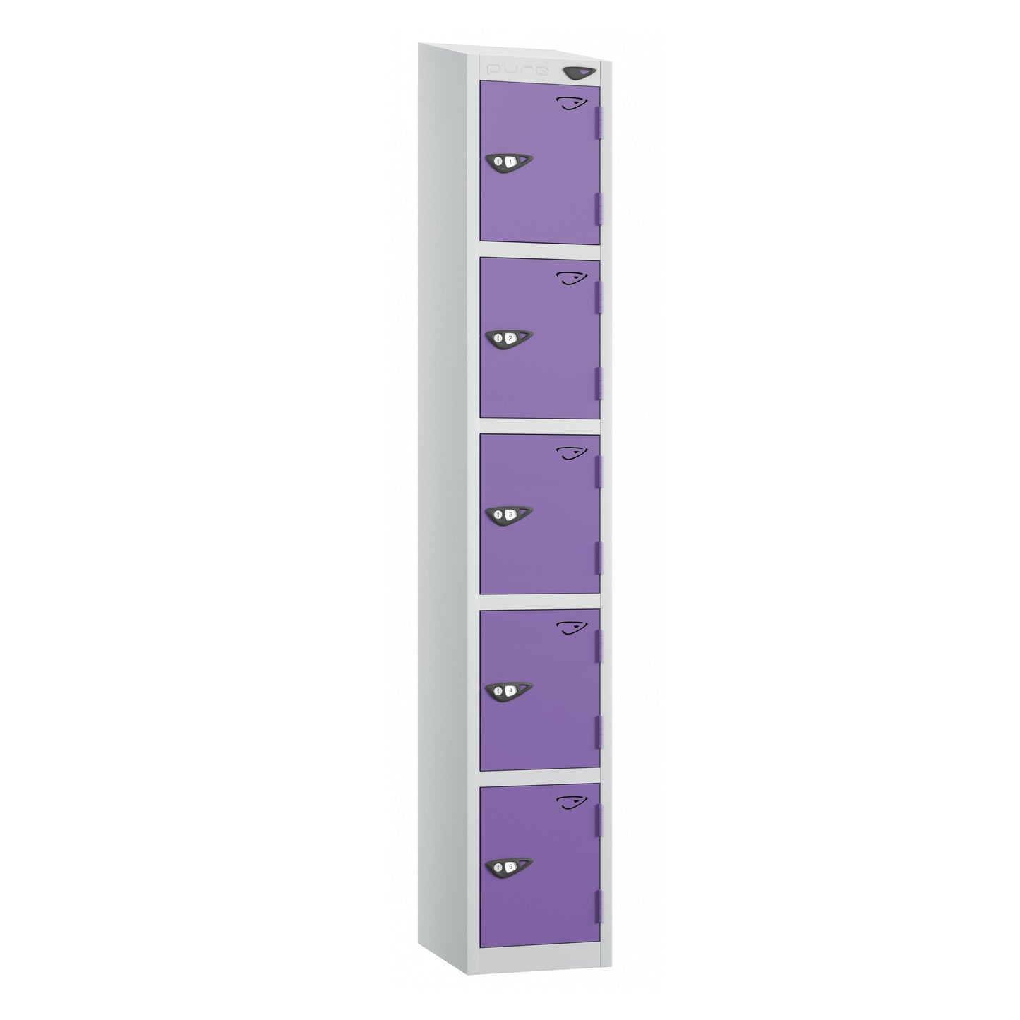 Pure Prime 5 Door Sloping Top Locker H1950/1800xW450xD450mm