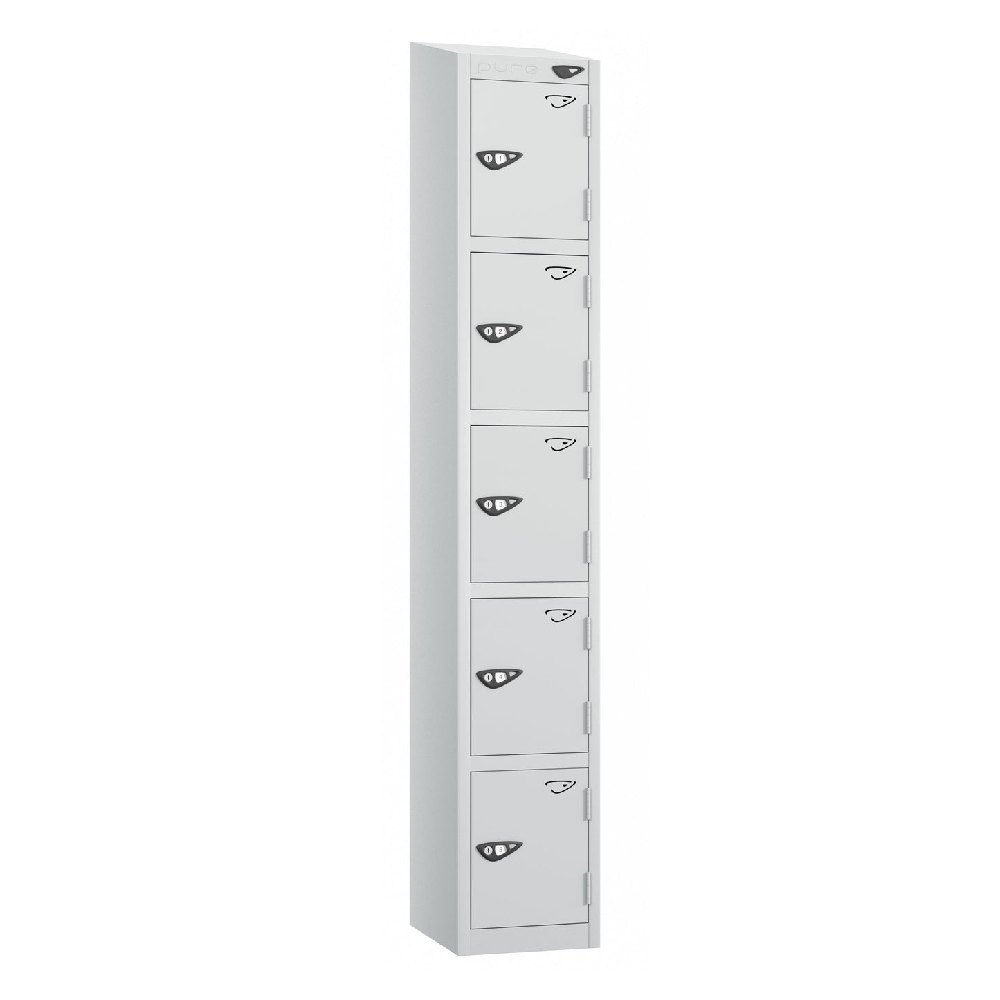 Pure Prime 5 Door Sloping Top Locker H1950/1800xW380xD450mm