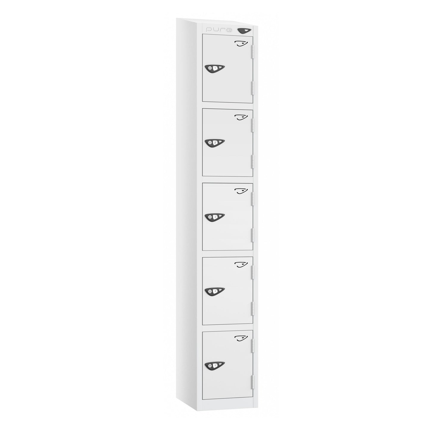 Pure Prime 5 Door Sloping Top Locker H1950/1800xW380xD450mm