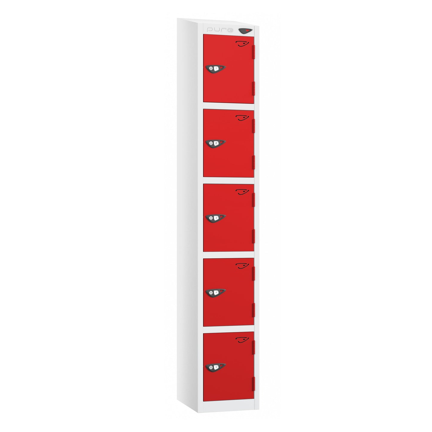 Pure Prime 5 Door Sloping Top Locker H1950/1800xW380xD450mm