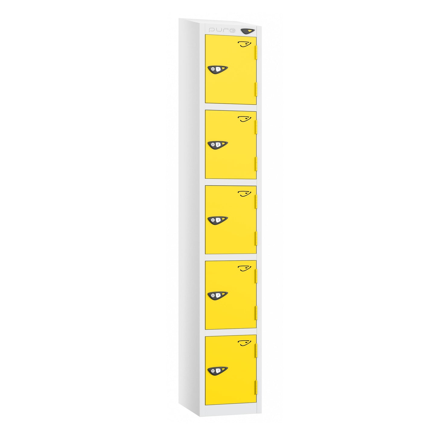 Pure Prime 5 Door Sloping Top Locker H1950/1800xW380xD450mm