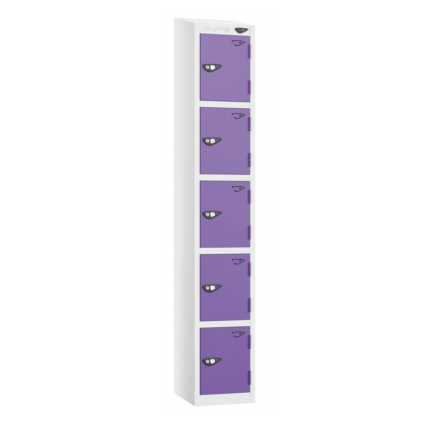 Pure Prime 5 Door Sloping Top Locker H1950/1800xW380xD450mm