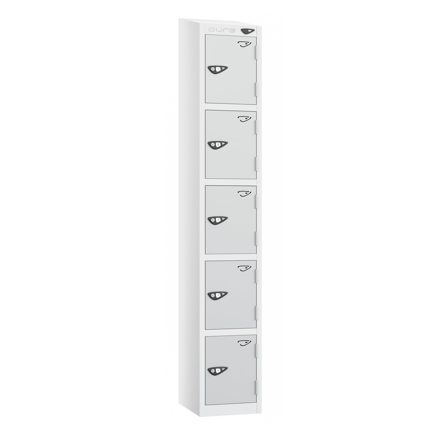 Pure Prime 5 Door Sloping Top Locker H1950/1800xW380xD450mm