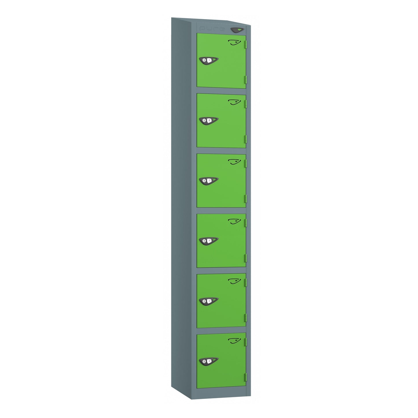 Pure Prime 6 Door Sloping Top Locker H1950/1800xW450xD450mm