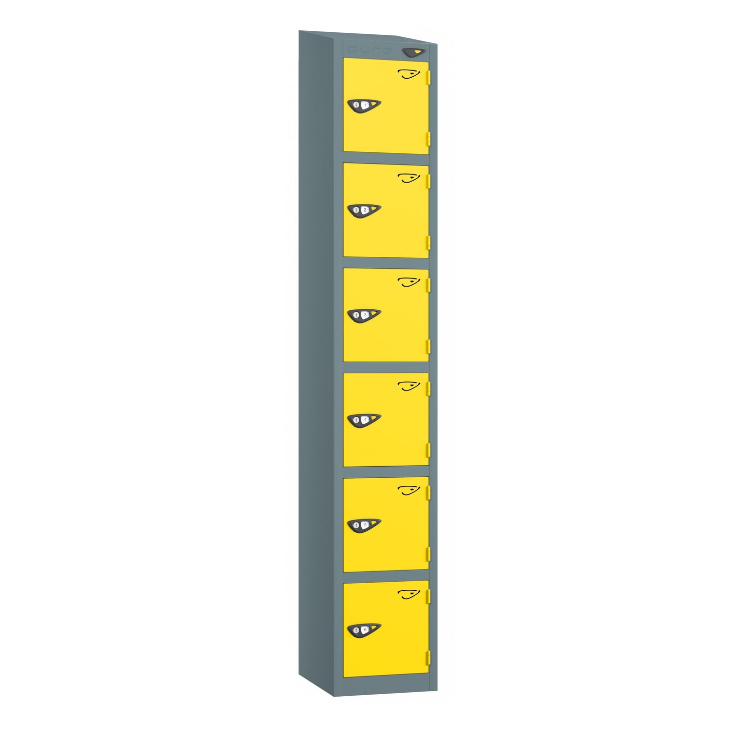 Pure Prime 6 Door Sloping Top Locker H1950/1800xW450xD450mm