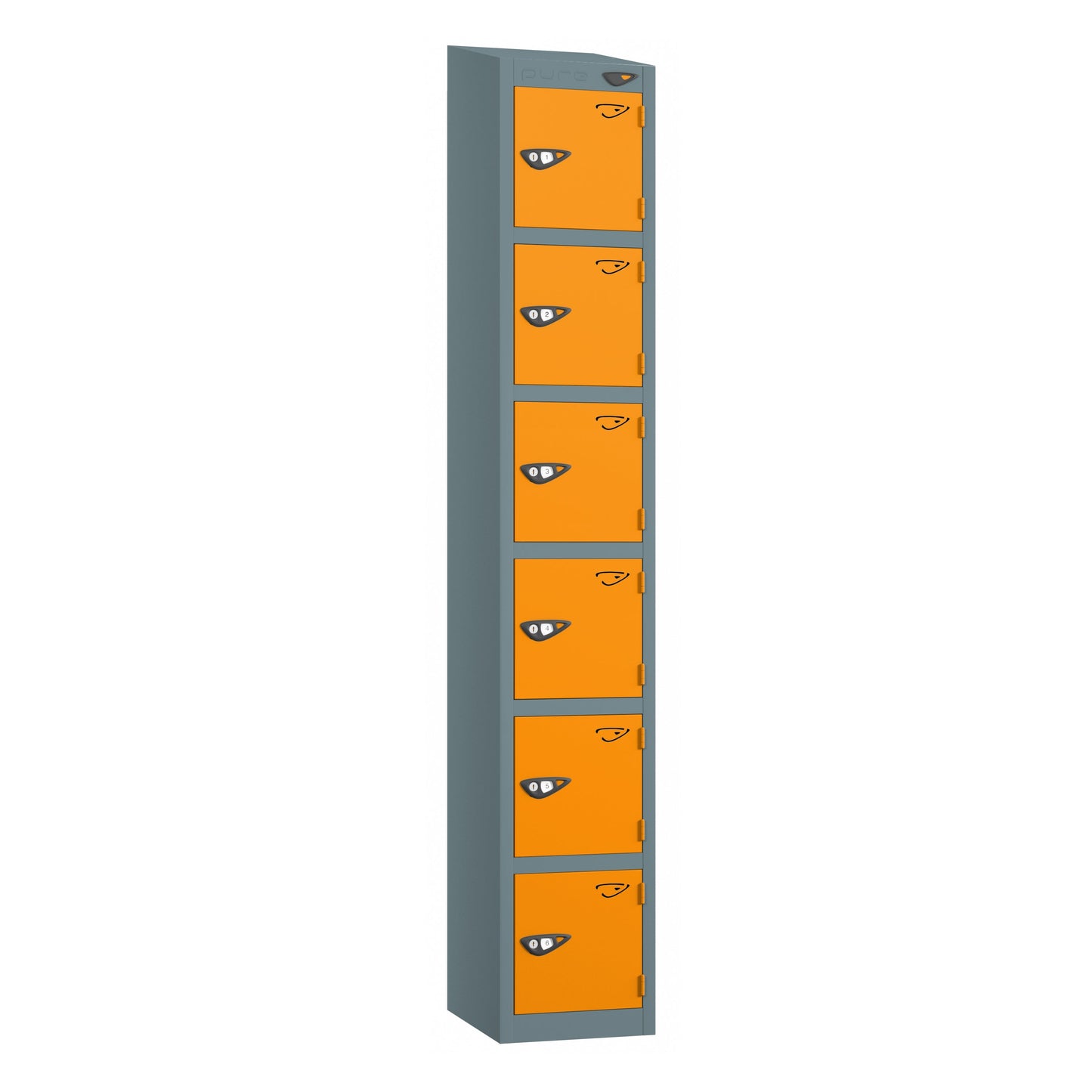 Pure Prime 6 Door Sloping Top Locker H1950/1800xW450xD450mm