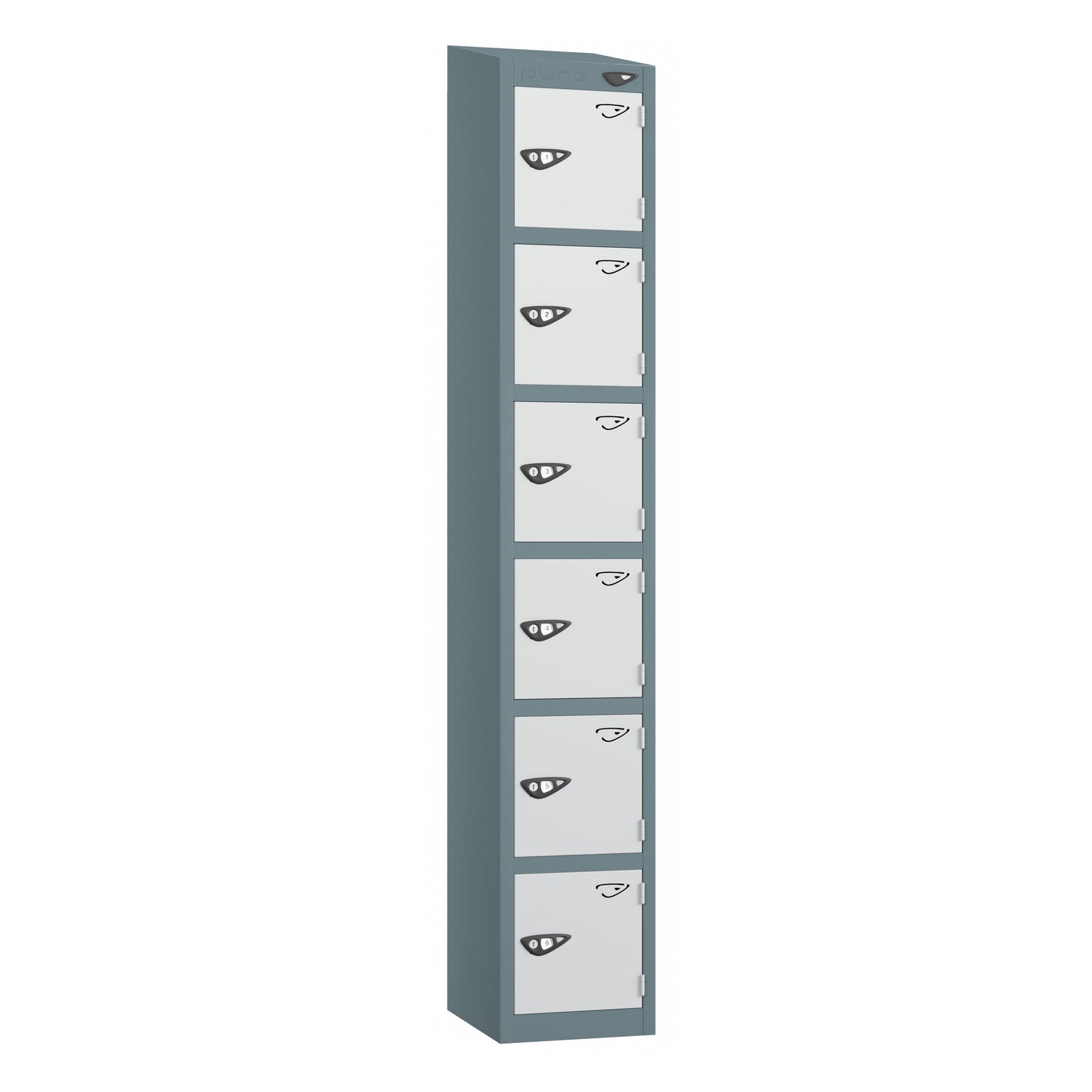 Pure Prime 6 Door Sloping Top Locker H1950/1800xW450xD450mm
