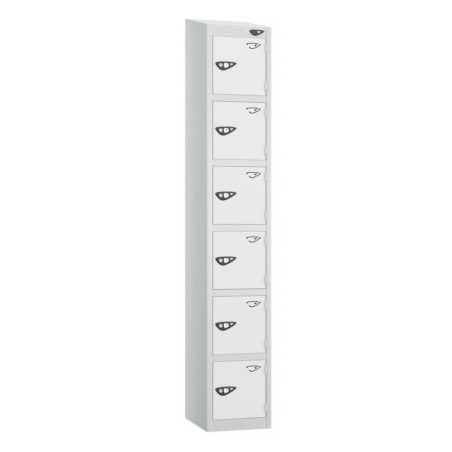 Pure Prime 6 Door Sloping Top Locker H1950/1800xW450xD450mm