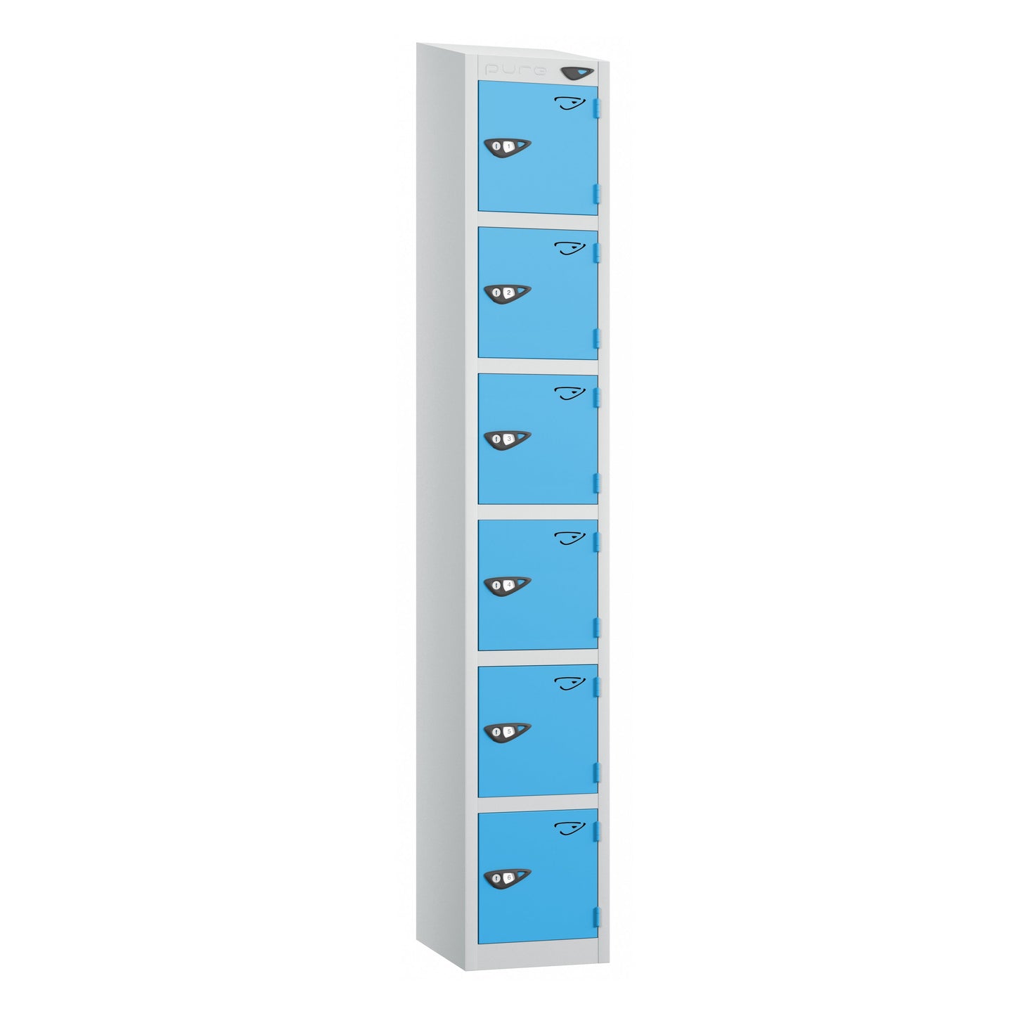 Pure Prime 6 Door Sloping Top Locker H1950/1800xW450xD450mm