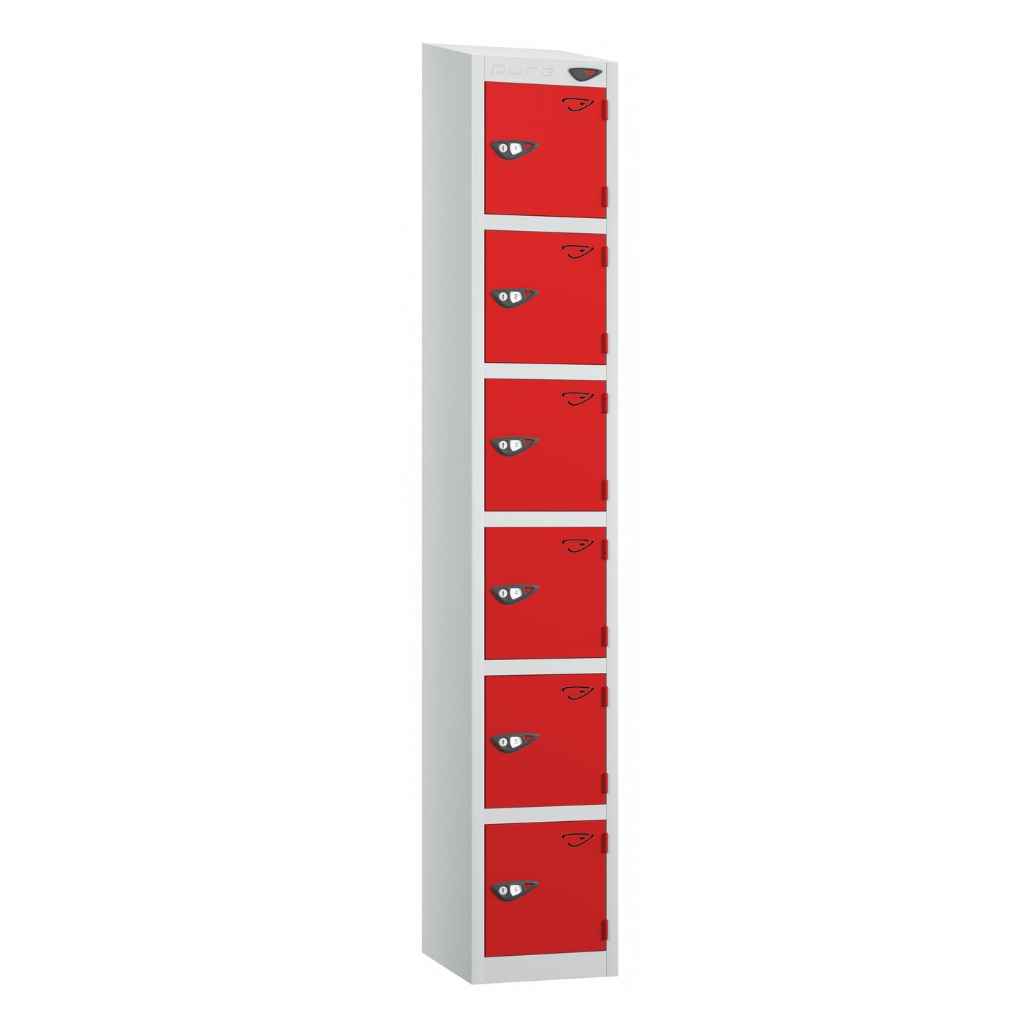 Pure Prime 6 Door Sloping Top Locker H1950/1800xW450xD450mm