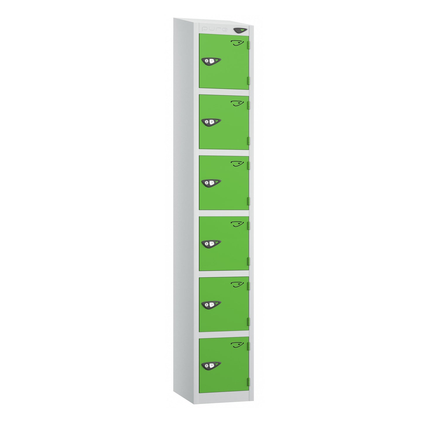 Pure Prime 6 Door Sloping Top Locker H1950/1800xW450xD450mm