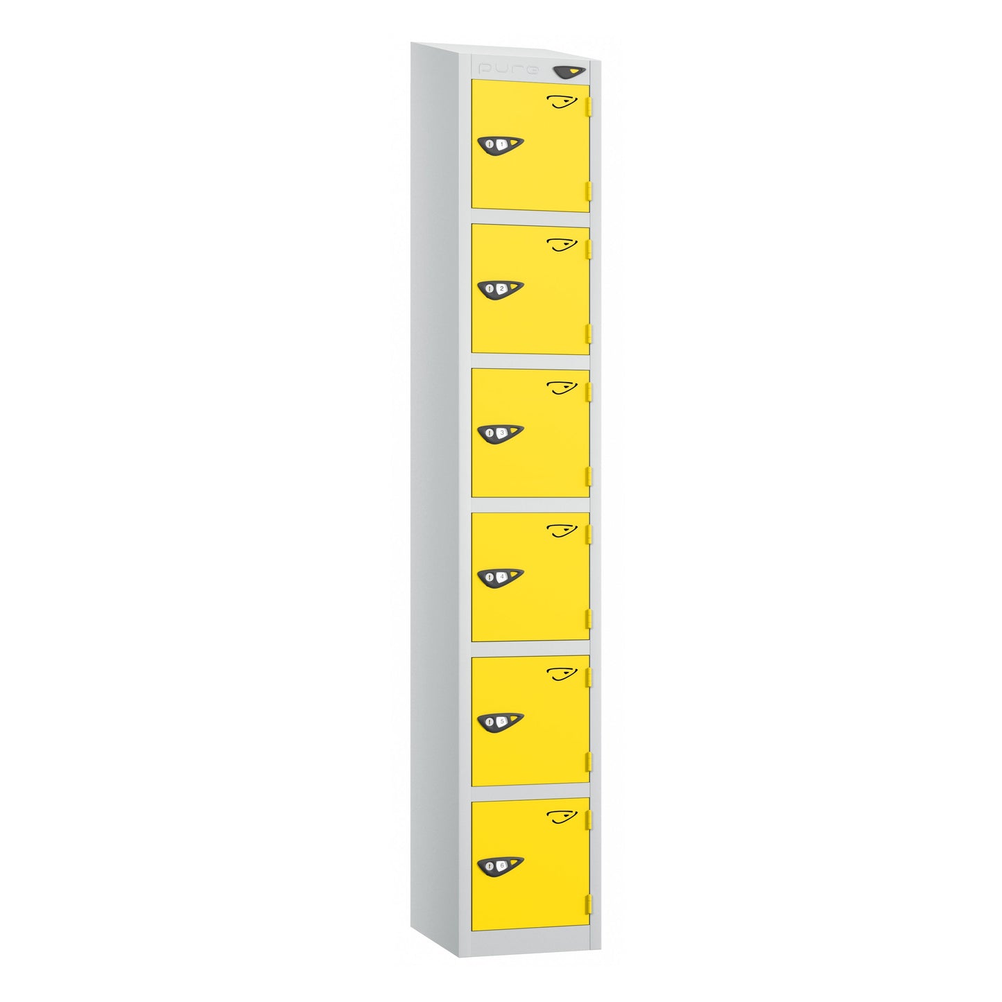 Pure Prime 6 Door Sloping Top Locker H1950/1800xW450xD450mm