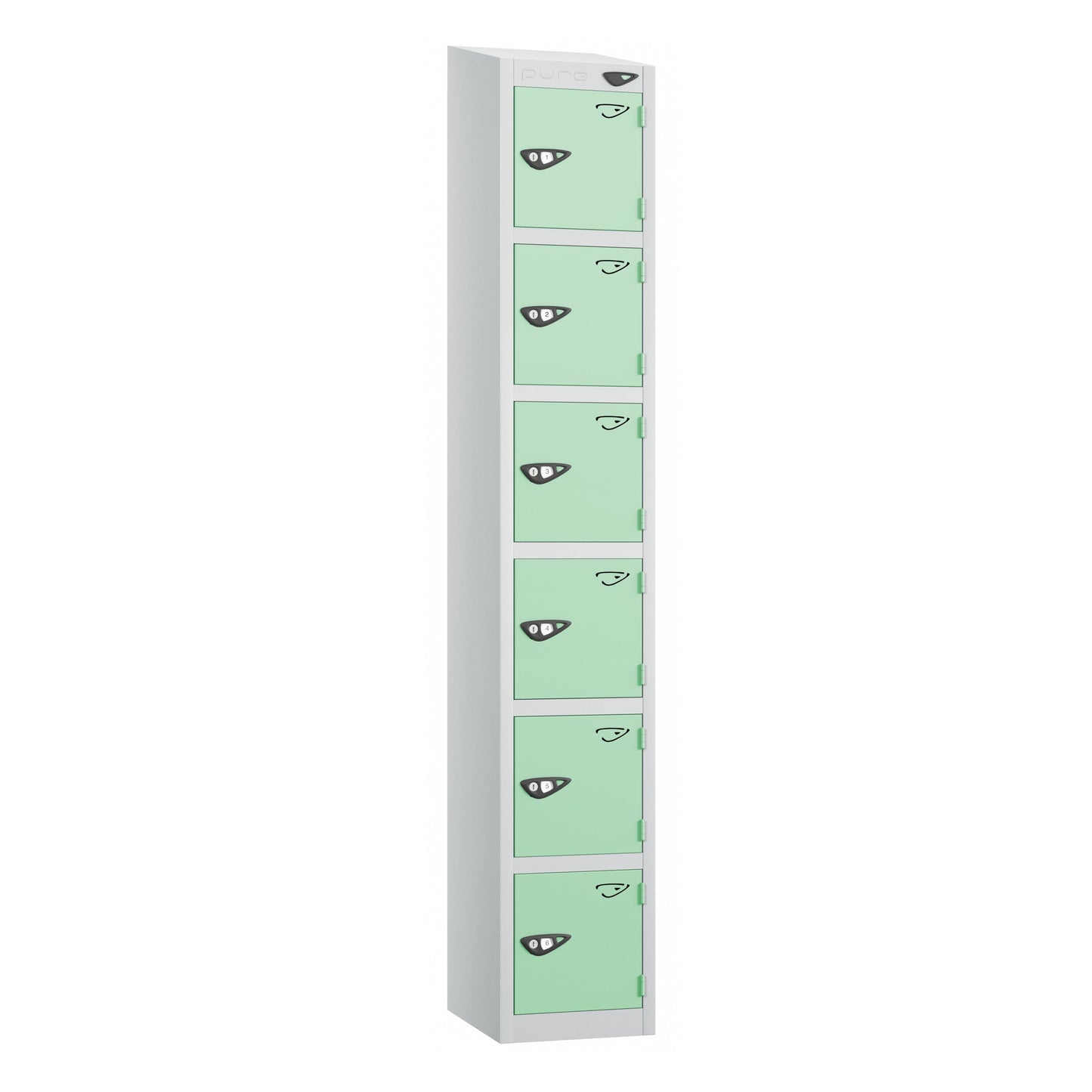Pure Prime 6 Door Sloping Top Locker H1950/1800xW450xD450mm