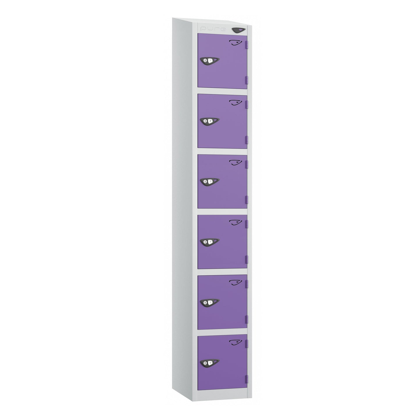Pure Prime 6 Door Sloping Top Locker H1950/1800xW450xD450mm